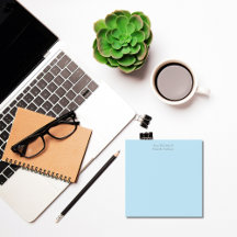 Personalisiert Light Blue Post it Note Pads