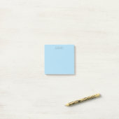 Personalisiert Light Blue Post it Note Pads Post-it Klebezettel (Auf Schreibtisch)