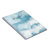 Personalisiert Light Blue Summer Clouds Notizblock (Rechte Seite)