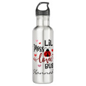 Personalisiert Lil Miss Liebe Bug Edelstahlflasche (Vorderseite)