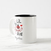 Personalisiert Lil Miss Liebe Bug Zweifarbige Tasse (Vorderseite Links)