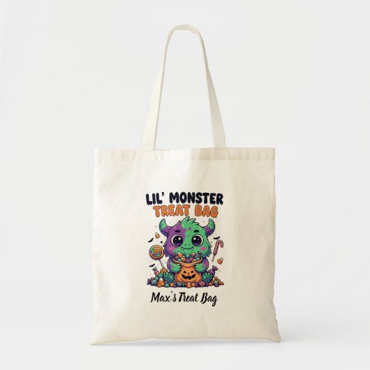 Personalisiert Lil' Monster Leckerei Individuelle Tragetasche (Vorne)
