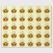 Personalisiert Lil Pumpkin Wrapping Paper Geschenkpapier (Flach)