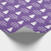 Personalisiert Lila frohe Weihnachten Geschenkpapier (Ecke)