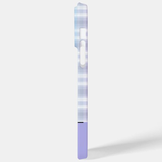 Personalisiert Lila Kariertes iPhone 14 Pro Max Fa Case-Mate iPhone Hülle (Rückseite / Links)