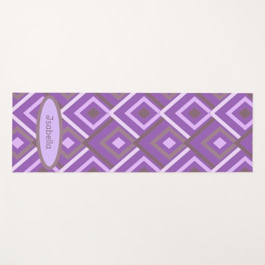 Personalisiert Lila modern Abstrakt Yogamatte (Vorderseite (Horizontal))