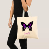 Personalisiert Lila Ombre Wing Butterfly Tragetasche (Vorderseite (Produkt))