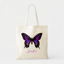 Personalisiert Lila Ombre Wing Butterfly Tragetasche
