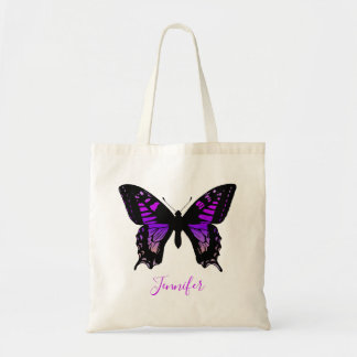 Personalisiert Lila Ombre Wing Butterfly Tragetasche