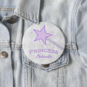 Personalisiert: Lila Prinzessin Wand Button (Beispiel)