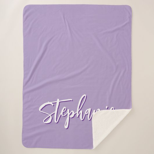 Personalisiert Lila Sherpadecke (Vorderseite)
