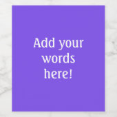 Personalisiert Lila Weinetikett (Einzelnes Label)