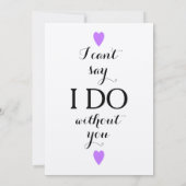 Personalisiert lila Werden Sie meine Bridesmaid se Einladung (Rückseite)