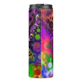 Personalisiert Lila, Zitronengrün, Schwarze Fluid  Thermosbecher (Rückseite)