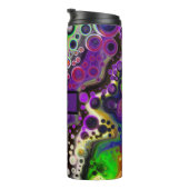 Personalisiert Lila, Zitronengrün, Schwarze Fluid  Thermosbecher (Nach rechts gedreht)