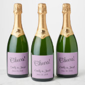 Personalisiert Lilac Champagne Labels Schaumweinetikett (Flaschen)