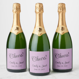 Personalisiert Lilac Champagne Labels Schaumweinetikett