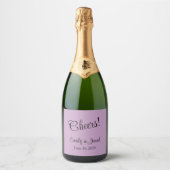 Personalisiert Lilac Champagne Labels Schaumweinetikett (Vorderseite)