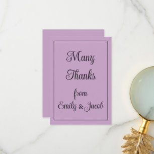 Personalisiert Lilac Dankeskarte