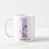Personalisiert Lilac Fairy Monogram I Kaffeetasse (Links)