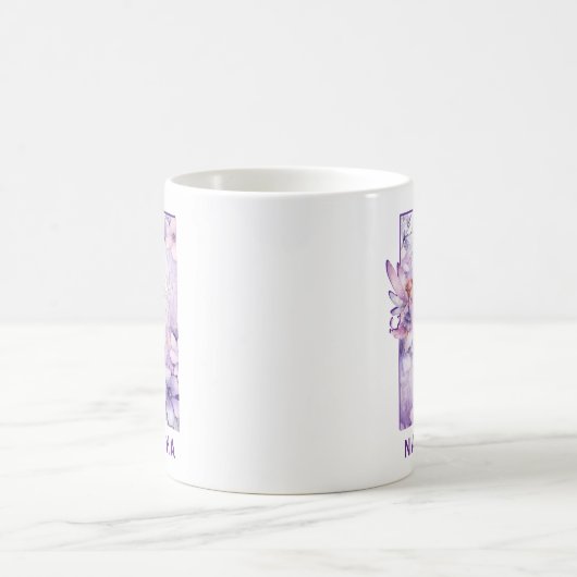 Personalisiert Lilac Fairy Monogram N Kaffeetasse (Mittel)