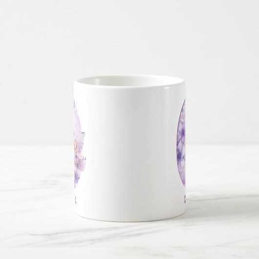 Personalisiert Lilac Fairy Monogram O Kaffeetasse (Mittel)
