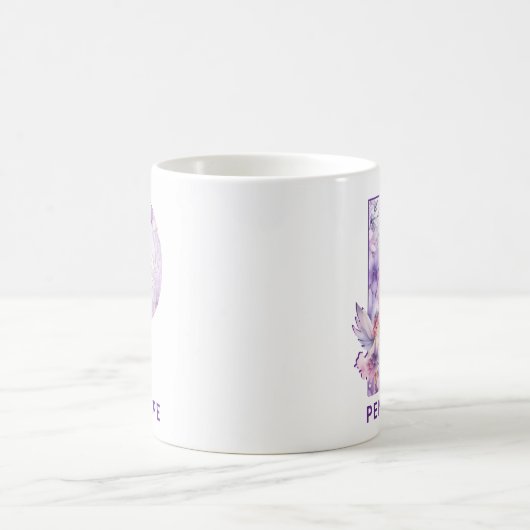 Personalisiert Lilac Fairy Monogram P Kaffeetasse (Mittel)