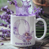 Personalisiert Lilac Fairy Monogram Q Kaffeetasse