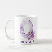 Personalisiert Lilac Fairy Monogram Q Kaffeetasse (Links)