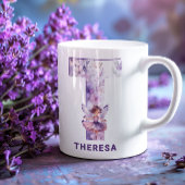 Personalisiert Lilac Fairy Monogram T Kaffeetasse