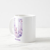 Personalisiert Lilac Fairy Monogram U Kaffeetasse (Vorderseite Links)