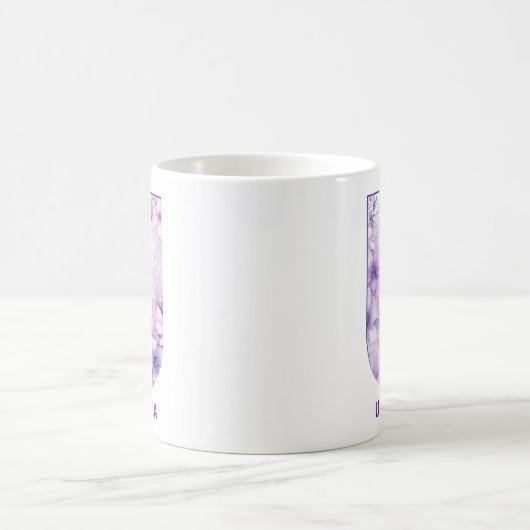 Personalisiert Lilac Fairy Monogram U Kaffeetasse (Mittel)