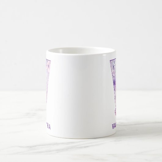 Personalisiert Lilac Fairy Monogram V Kaffeetasse (Mittel)