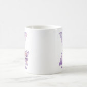 Personalisiert Lilac Fairy Monogram X Kaffeetasse (Mittel)