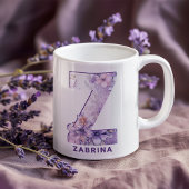 Personalisiert Lilac Fairy Monogram Z Kaffeetasse