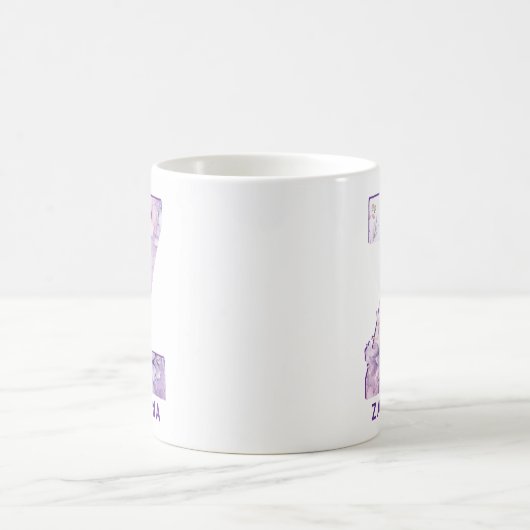 Personalisiert Lilac Fairy Monogram Z Kaffeetasse (Mittel)