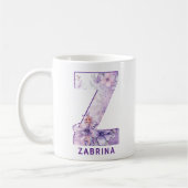 Personalisiert Lilac Fairy Monogram Z Kaffeetasse (Links)