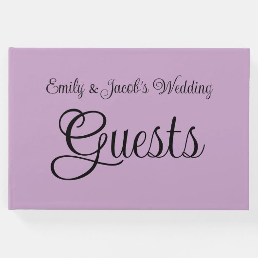 Personalisiert Lilac Gästebuch (Vorderseite)