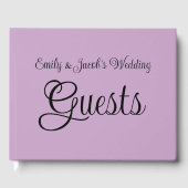 Personalisiert Lilac Gästebuch (Vorderseite)