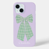 Personalisiert Lilac Gingham Romantische Coquette  Case-Mate iPhone Hülle (Rückseite)
