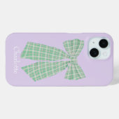 Personalisiert Lilac Gingham Romantische Coquette  Case-Mate iPhone Hülle (Rückseite (Horizontal))