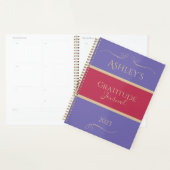 Personalisiert Lilac Gold Modern DankJournal Planer (Anzeige)