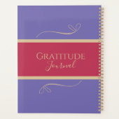 Personalisiert Lilac Gold Modern DankJournal Planer (Rückseite)