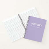 Personalisiert Lilac Lavender History Class-Notebo Notizblock (Innenseite)