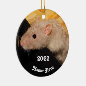 Personalisiert Lilac Mink Extravagant Pet Rat Keramik Ornament (Rechts)