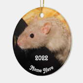 Personalisiert Lilac Mink Extravagant Pet Rat Keramik Ornament (Links)