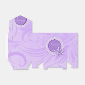 Personalisiert Lilac Scalloped Frame Favor Box Geschenkschachtel (Ungefaltet)