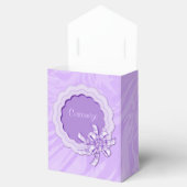 Personalisiert Lilac Scalloped Frame Favor Box Geschenkschachtel (Geöffnet)