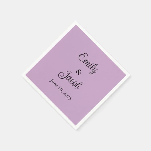 Personalisiert Lilac Serviette (Ecke)