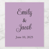 Personalisiert Lilac Weinetikett (Einzelnes Label)